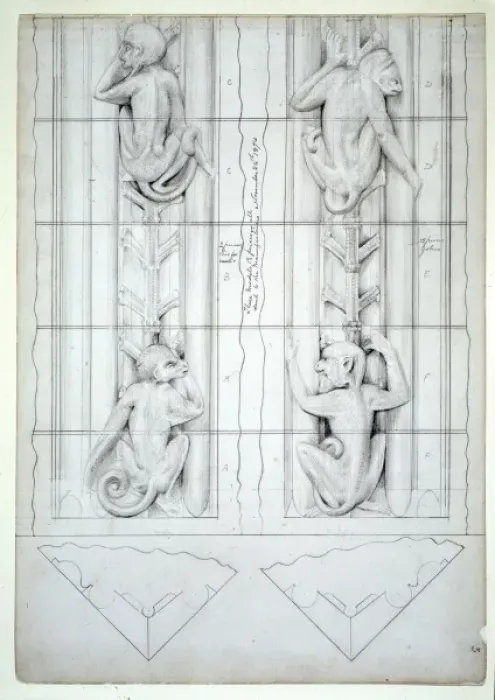 Framed Print : Monkeys pillar design Framed Print : Monkeys pillar design