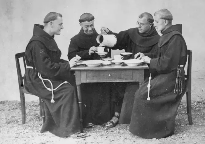Framed Print : Monks Tea Time 1930S Framed Print : Monks Tea Time 1930S
