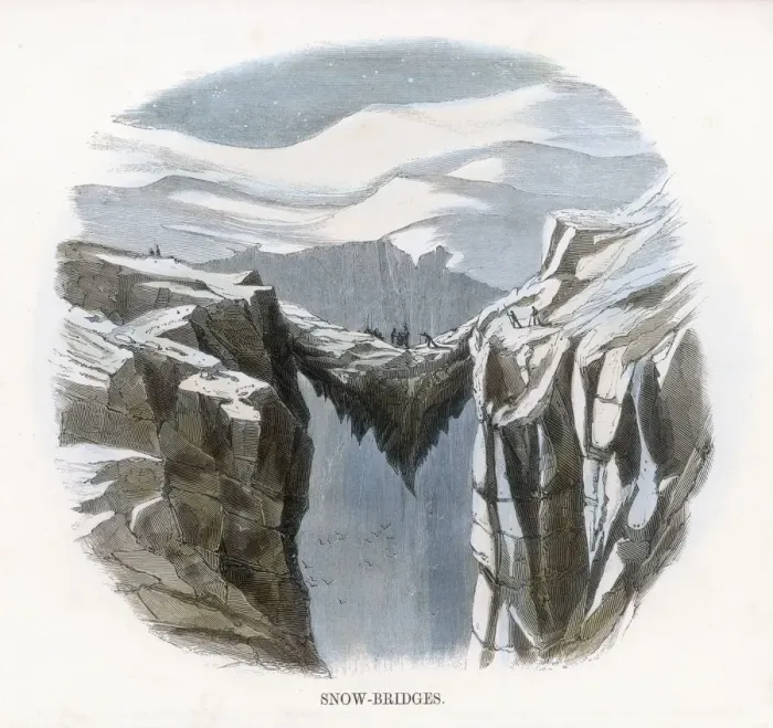 Framed Print : MONT BLANC SNOW BRIDGE Framed Print : MONT BLANC SNOW BRIDGE