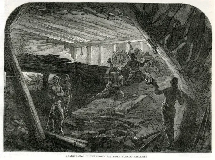 Framed Print : Mont Cenis tunnel 1869 Framed Print : Mont Cenis tunnel 1869