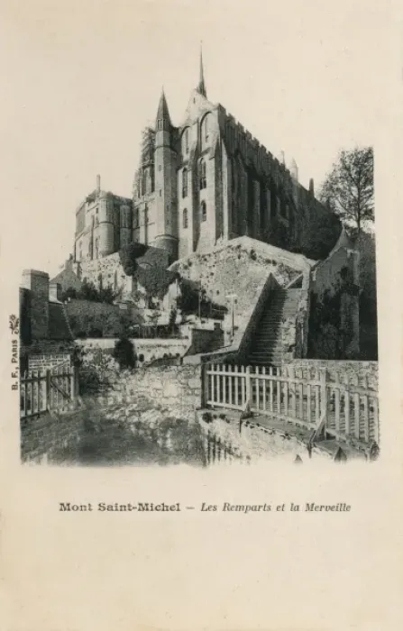 Framed Print : Mont Saint Michel, France - Ramparts and Merveille Framed Print : Mont Saint Michel, France - Ramparts and Merveille