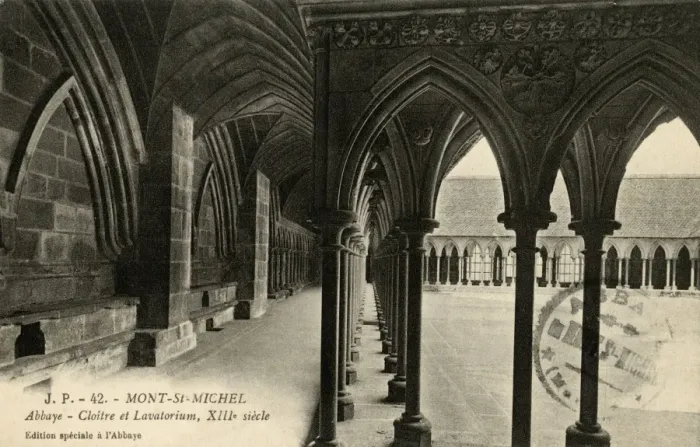 Framed Print : Mont-St-Michel Abbey, France - cloister Framed Print : Mont-St-Michel Abbey, France - cloister