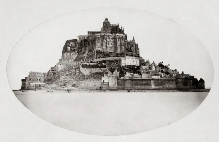 Framed Print : Mont St Michel, France, c. 1870 s Framed Print : Mont St Michel, France, c. 1870 s