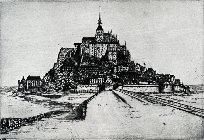 Framed Print : Mont St Michel, Low Tide Framed Print : Mont St Michel, Low Tide