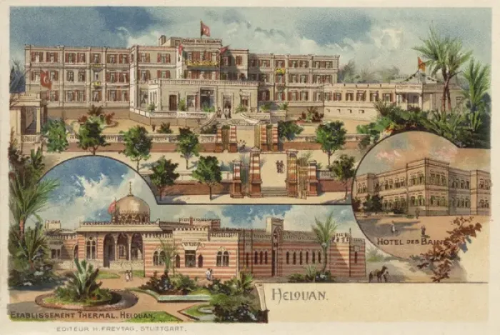 Framed Print : Montage of hotels and resorts in Helwan (Helouan), Egypt Framed Print : Montage of hotels and resorts in Helwan (Helouan), Egypt
