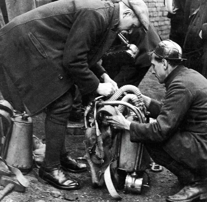 Framed Print : Montague Colliery rescue workers Framed Print : Montague Colliery rescue workers