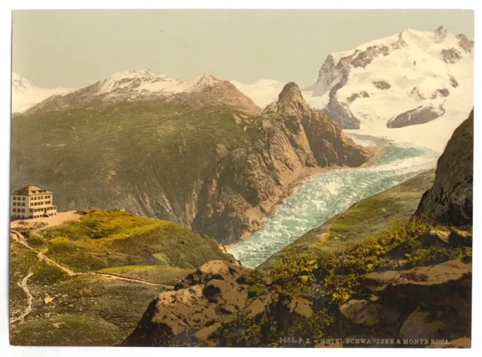 Framed Print : Monte Rosa and Hotel Schwarzsee, Valais, Alps of, Switzerlan Framed Print : Monte Rosa and Hotel Schwarzsee, Valais, Alps of, Switzerlan