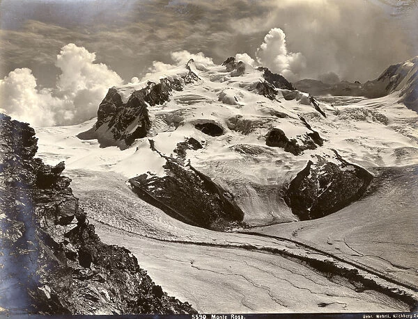 The Monte Rosa massif close to Zermatt, Switzerland