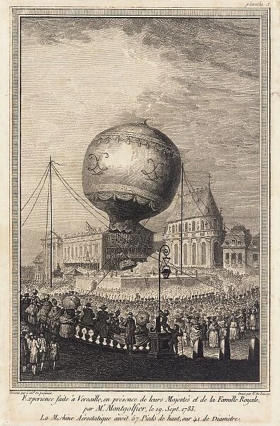 Montgolfier balloon ascent, Versailles