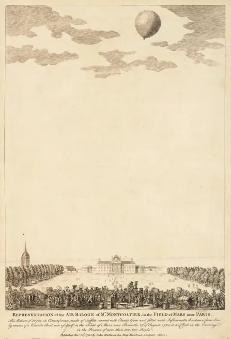 Framed Print : Montgolfier balloon, Champ de Mars, Paris Framed Print : Montgolfier balloon, Champ de Mars, Paris