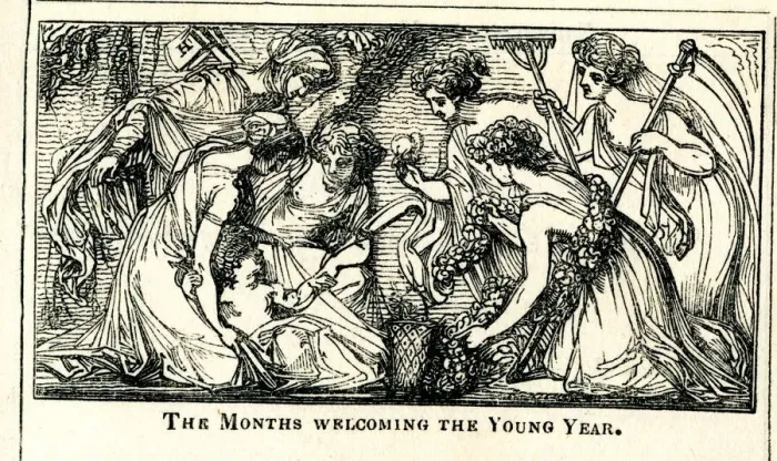 Framed Print : The Months Welcoming the Young Year