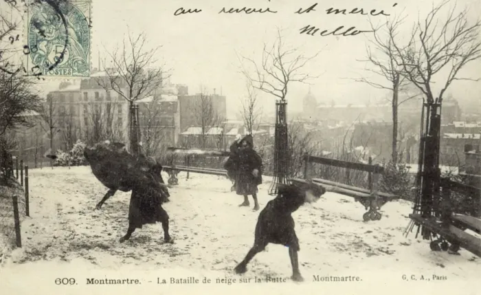 Framed Print : Montmartre / Snowballing Framed Print : Montmartre / Snowballing