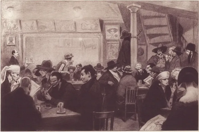 Framed Print : Montparnasse Cafe 1924 Framed Print : Montparnasse Cafe 1924