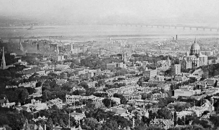 Framed Print : Montreal panorama Victorian period Framed Print : Montreal panorama Victorian period