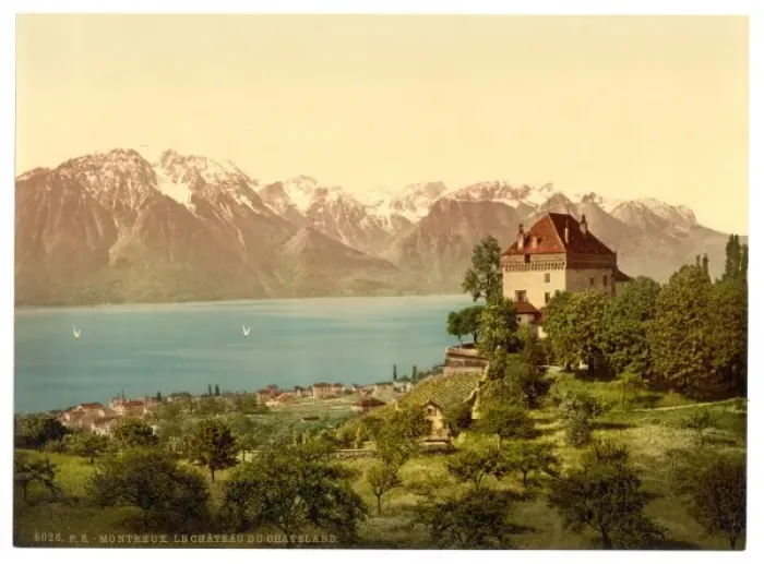 Framed Print : Montreux, Chatelard Castle, Geneva Lake, Switzerland Framed Print : Montreux, Chatelard Castle, Geneva Lake, Switzerland
