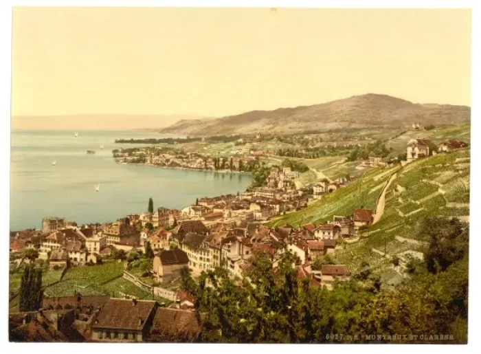 Framed Print : Montreux and Clarens, Geneva Lake, Switzerland Framed Print : Montreux and Clarens, Geneva Lake, Switzerland