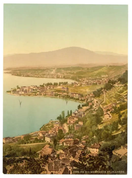 Framed Print : Montreux, and Clarens, Geneve Lake, Switzerland Framed Print : Montreux, and Clarens, Geneve Lake, Switzerland