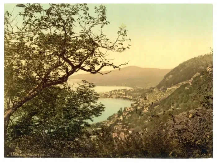 Framed Print : Montreux, general view, Geneva Lake, Switzerland Framed Print : Montreux, general view, Geneva Lake, Switzerland