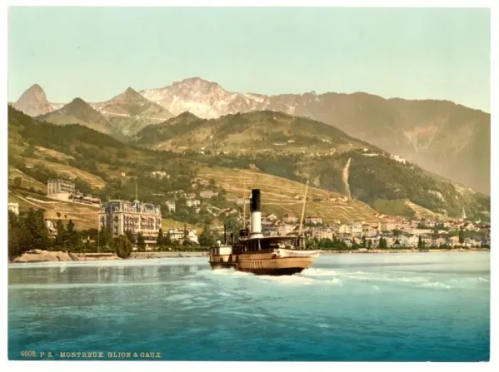 Framed Print : Montreux and Glion, Geneva Lake, Switzerland Framed Print : Montreux and Glion, Geneva Lake, Switzerland