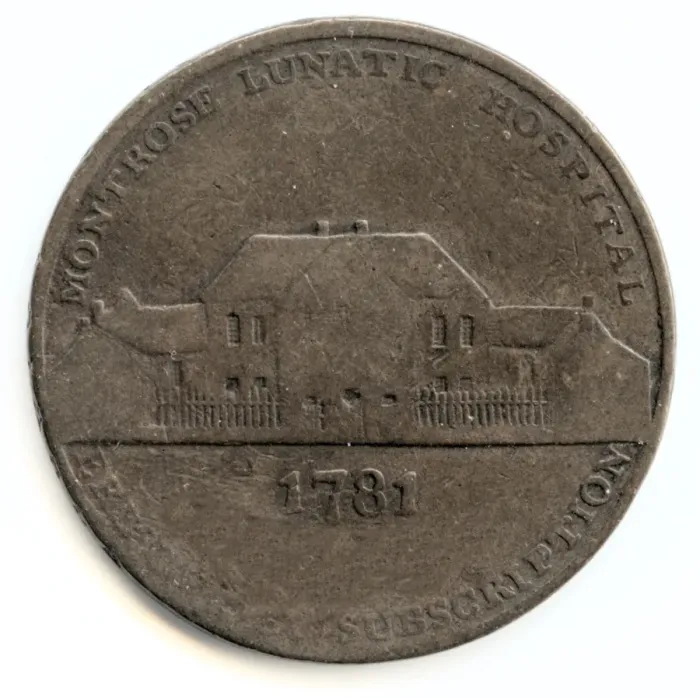 Framed Print : Montrose Asylum Halfpenny Token Framed Print : Montrose Asylum Halfpenny Token