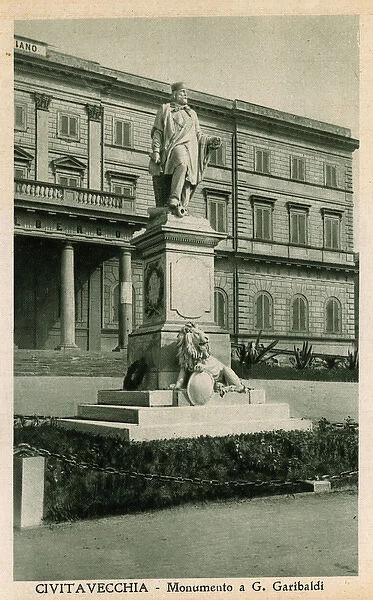 Monument to Giuseppe Garibaldi at Civitavecchia, Italy
