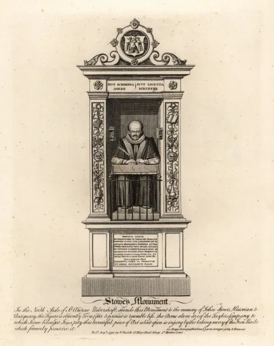 Framed Print : Monument of John Stowe, Historian and Antiquarian Framed Print : Monument of John Stowe, Historian and Antiquarian