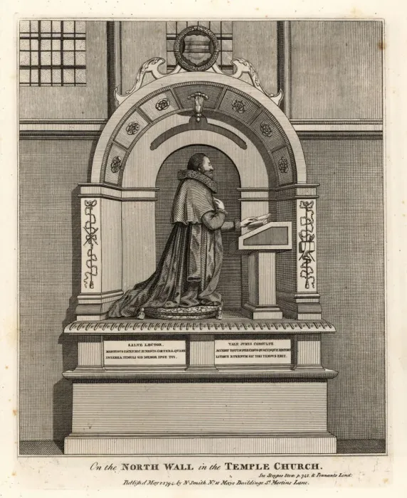 Framed Print : Monument to lawyer Richard Martin in the Temple Church Framed Print : Monument to lawyer Richard Martin in the Temple Church