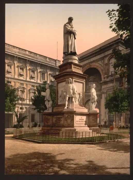 Framed Print : Monument to Leonardo da Vinci, Milan, Italy Framed Print : Monument to Leonardo da Vinci, Milan, Italy