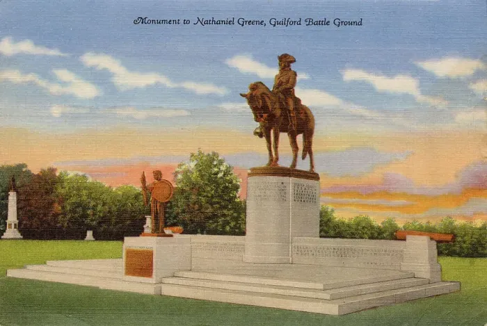 Framed Print : Monument to Nathaniel Greene, Guilford Battle Ground, Greensboro, North Carolina, USA Date: 1943 Framed Print : Monument to Nathaniel Greene, Guilford Battle Ground, Greensboro, North Carolina, USA Date: 1943