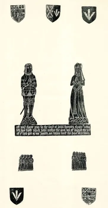 Framed Print : Monumental brass rubbing, John and Elizabeth Hampden Framed Print : Monumental brass rubbing, John and Elizabeth Hampden