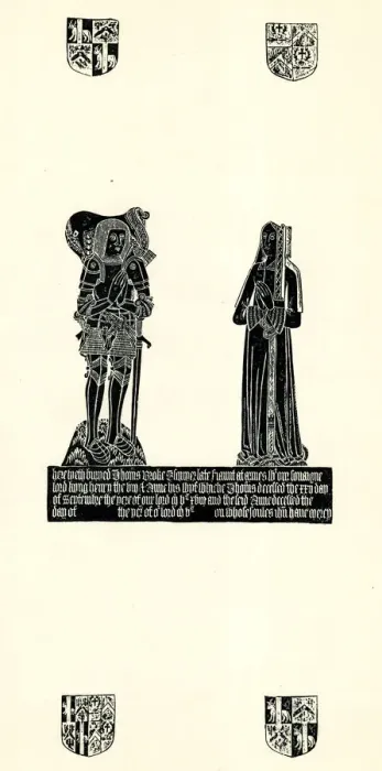 Framed Print : Monumental Brass Rubbing, Thomas and Anne Broke Framed Print : Monumental Brass Rubbing, Thomas and Anne Broke