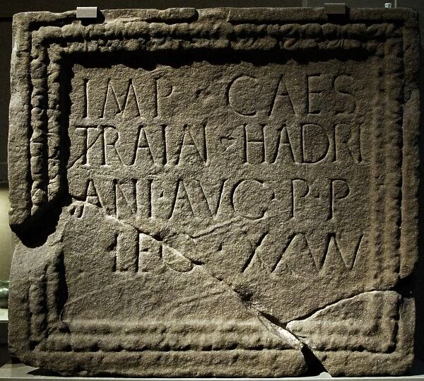 Monumental inscription about Hadrian Emperor. 128-138 AD. St