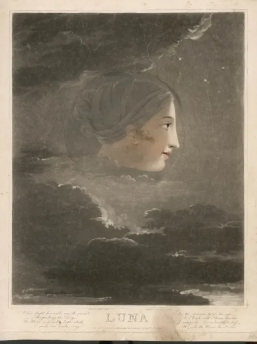 Framed Print : THE MOON AS LUNA 1809 Framed Print : THE MOON AS LUNA 1809