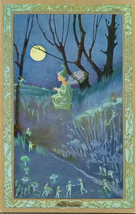 Framed Print : The Moon Maiden - fairy in moonlight Framed Print : The Moon Maiden - fairy in moonlight
