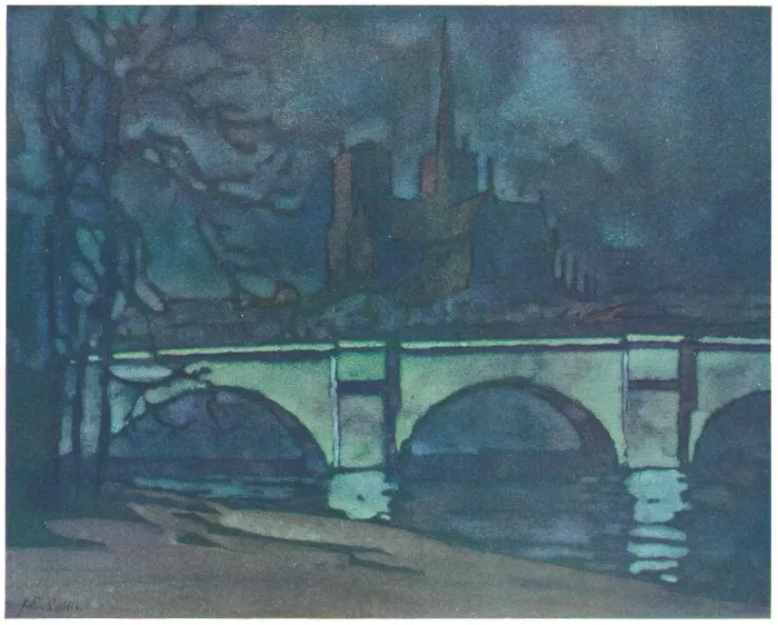 Framed Print : Moonlight. A painting of a river bridge lit by the moonlight Framed Print : Moonlight. A painting of a river bridge lit by the moonlight
