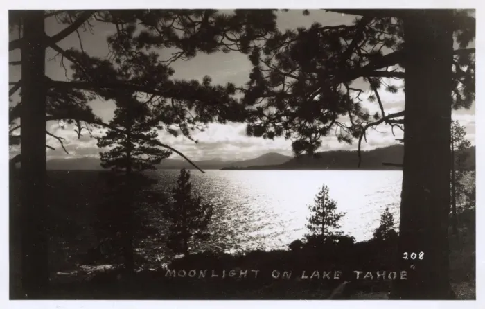 Framed Print : Moonlight on Lake Tahoe, California, USA Framed Print : Moonlight on Lake Tahoe, California, USA