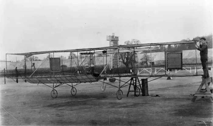Framed Print : The Moore-Brabazon biplane at Brooklands