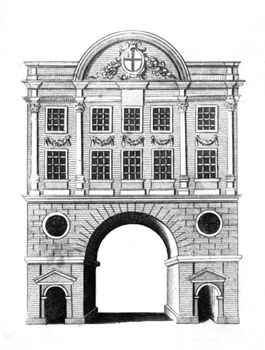 Framed Print : MOORGATE. Moor Gate Date: 18th century Framed Print : MOORGATE. Moor Gate Date: 18th century