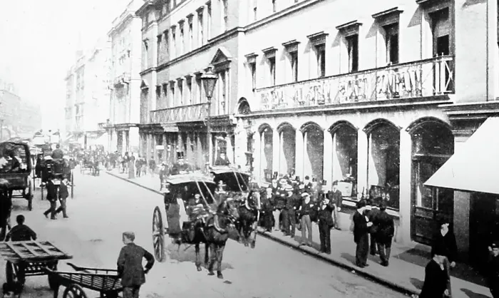 Framed Print : Moorgate Street, London, Victorian period Framed Print : Moorgate Street, London, Victorian period