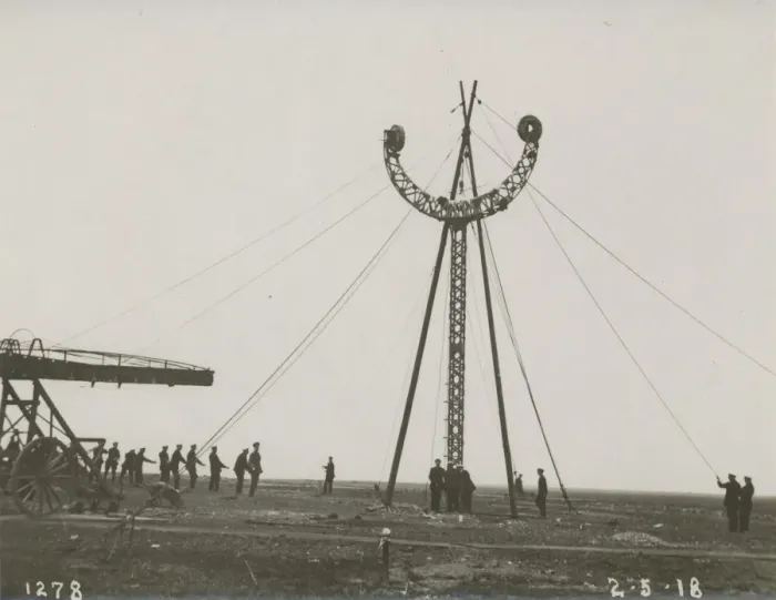 Framed Print : Mooring experiment at the Naval Airship Station, Walney Framed Print : Mooring experiment at the Naval Airship Station, Walney