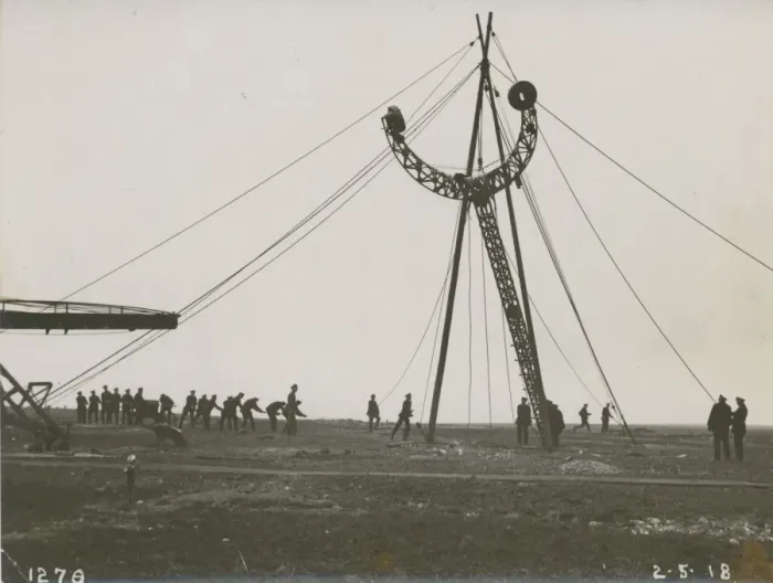 Framed Print : Mooring experiment at the Naval Airship Station, Walney