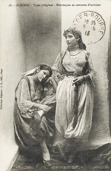 Moorish Algerian Women smoking