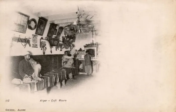 Framed Print : Moorish Cafe in Algiers, Algeria Framed Print : Moorish Cafe in Algiers, Algeria