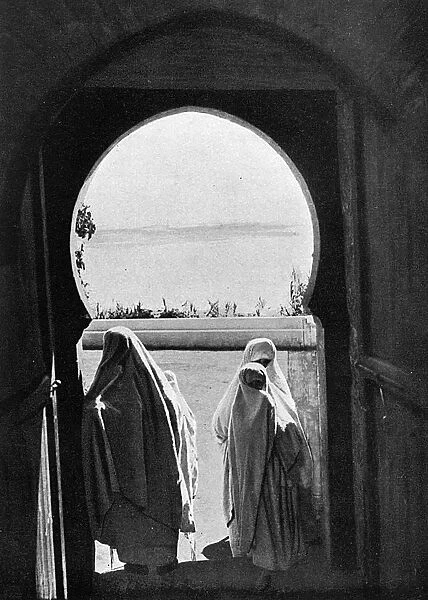 Moorish Townswomen in an Archway, Morocco