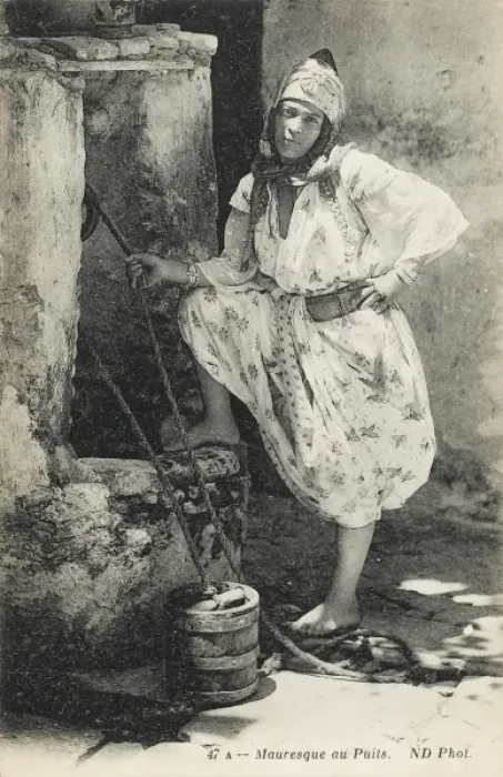 Framed Print : Moorish Woman at the well Framed Print : Moorish Woman at the well