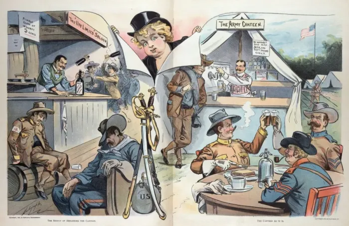 Framed Print : The moral of the canteen question Framed Print : The moral of the canteen question