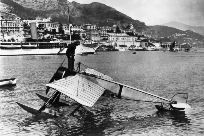 Framed Print : Morane-Soulnier Seaplane Monoplane Sinking in the Water ? Framed Print : Morane-Soulnier Seaplane Monoplane Sinking in the Water ?