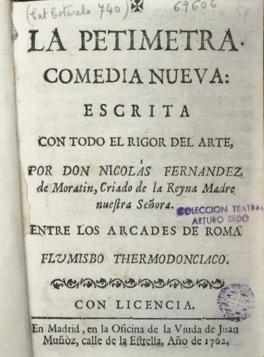 Framed Print : MORATIN, Nicol᳠Fernᮤez de (1737-1780). Spanish Framed Print : MORATIN, Nicol᳠Fernᮤez de (1737-1780). Spanish