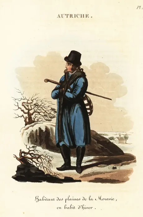 Framed Print : Moravian man, Czech Republic, 18th century Framed Print : Moravian man, Czech Republic, 18th century
