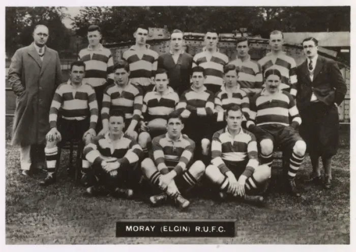 Framed Print : Moray (Elgin) RUFC rugby team 1934-1935